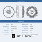 U11Ⅱ Power Type UAV Motor KV120